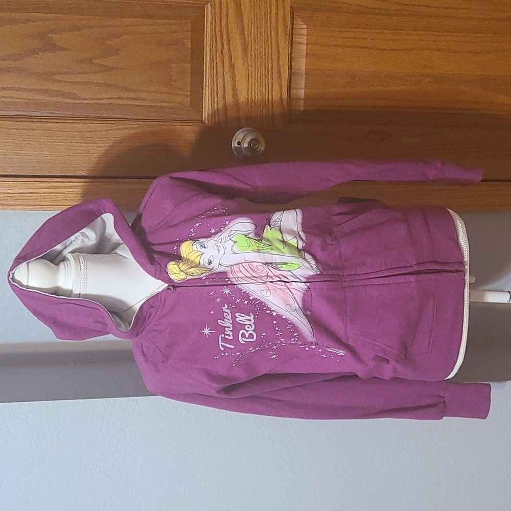 TinkerBell Zippered Sweatshirt,  sz XS, purple